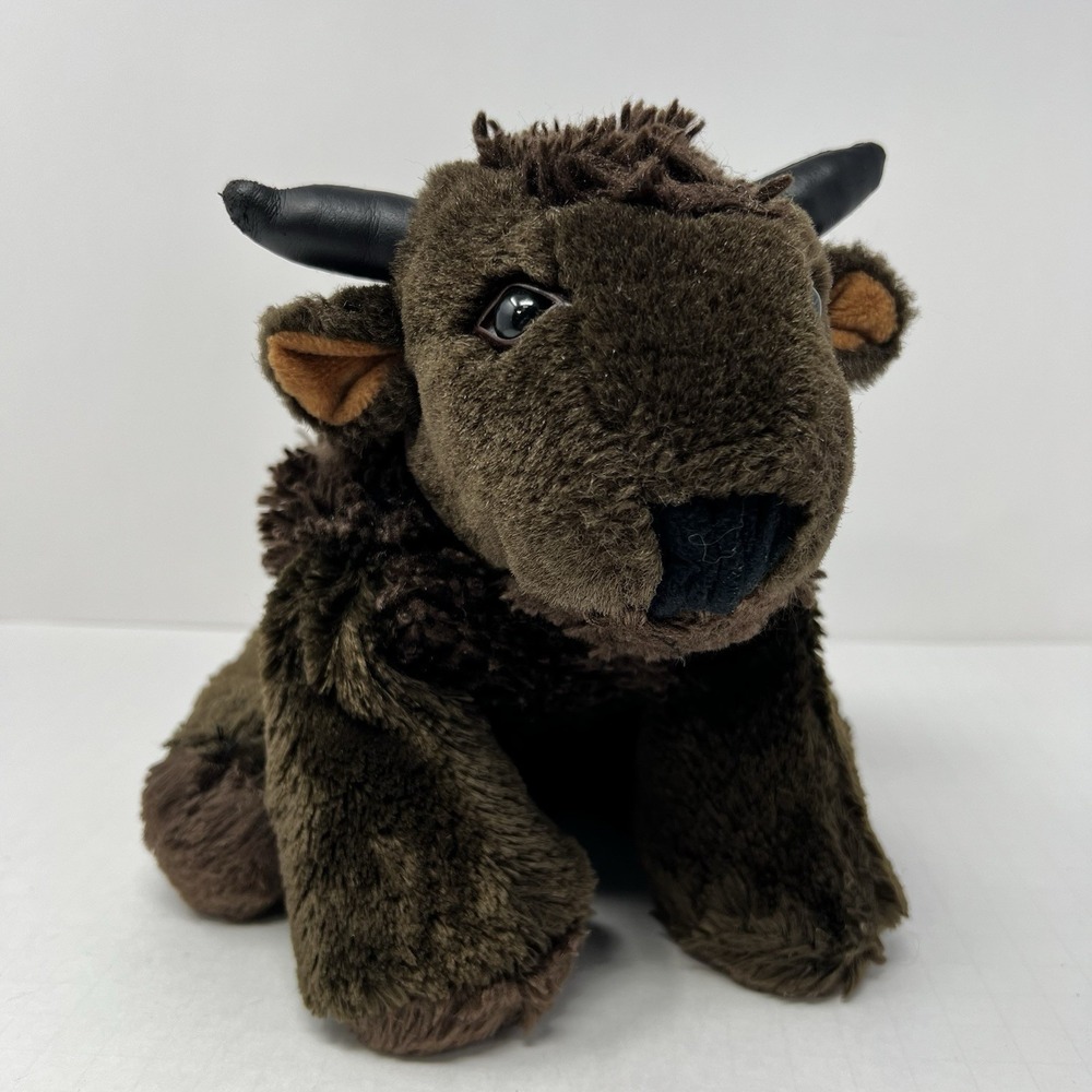 Floppy Brown Wild Buffalo Bison Plush Wildlife Stuffed Animal Soft Toy‎ 11"